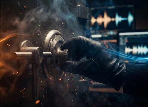 Safe dial turn sound effects with crisp detents