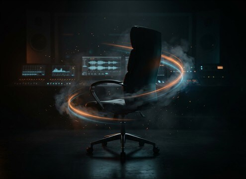 Office chair swivel turn sound effects for character movement