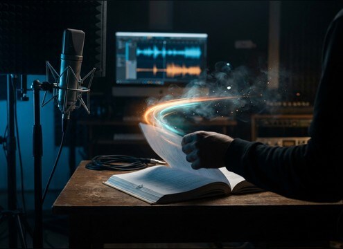 Page turn sound effects for audiobook and narration edits
