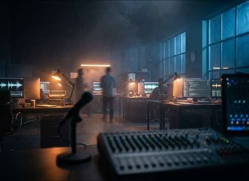 Office typing sound with room tone for b-roll