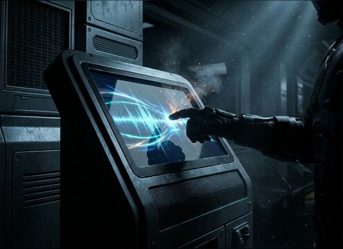 Touchscreen kiosk interface sound effects