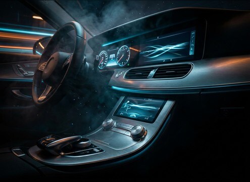 Car infotainment interface UI sound effects