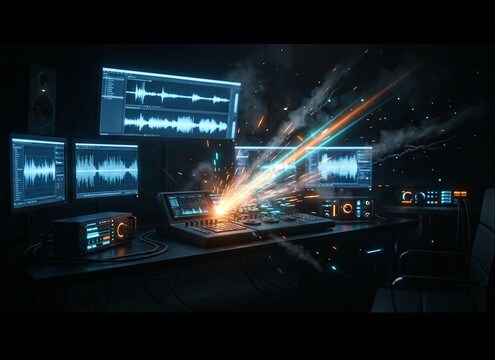 Streaming overlay alert UI sound effects