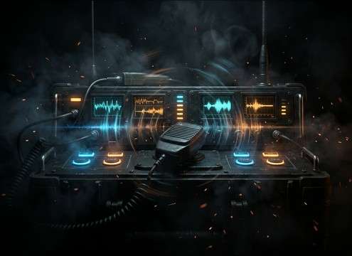 Radio chatter voice sound effects for comms and mission scenes