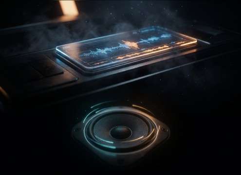 Short voice cues as UI sound effects