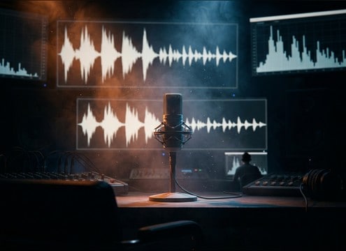 Audio drama retching sequence with breaths and pauses