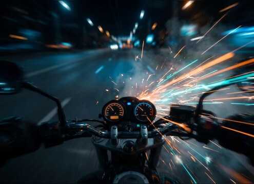 Motorcycle POV video requiring a high RPM vroom sound effect