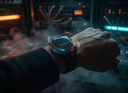 Smartwatch pulse wake-up sound effect