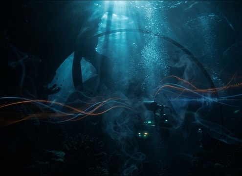 Underwater bubble ambience for an aquarium shot