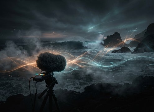 Natural wave bed for documentary coastal b-roll