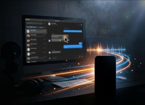Messaging tutorial screen recording with notification sounds