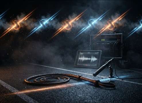 Rhythmic whip cracks used as a sports start signal cue