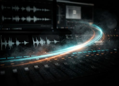 Short whip whoosh sound for whip-pan transition