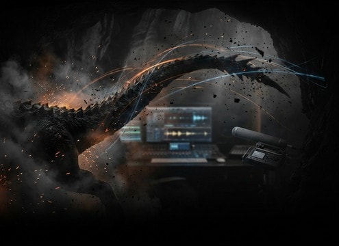 Tail lash whip-like hit sound for creature animation