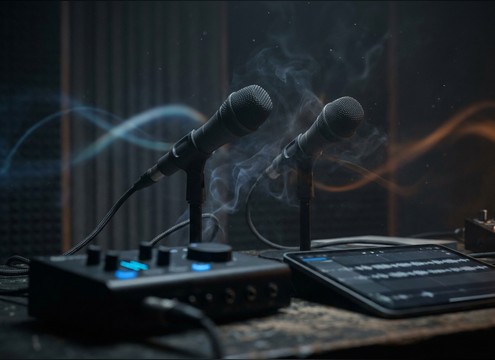 ASMR whisper sound with wide stereo and gentle breath noise