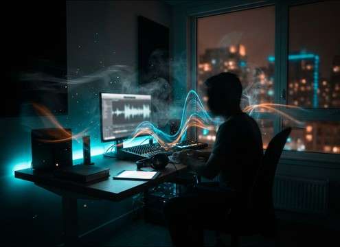 Mid-focused white noise for study and concentration