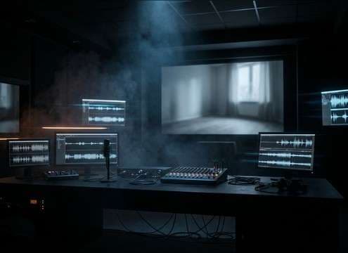 Subtle white noise ambience bed for an interior scene