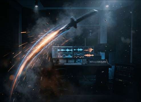 Whoosh sound for sword swing and weapon pass