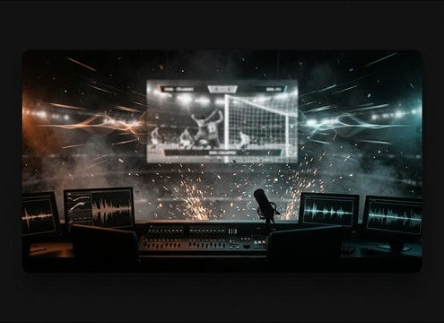 Crowd cheer win sound effect under a sports replay
