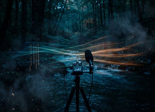 Layered forest sound design