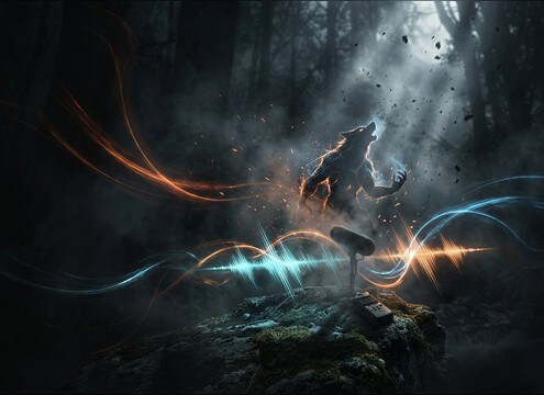 Pack wolf calls used as fantasy creature sound cues