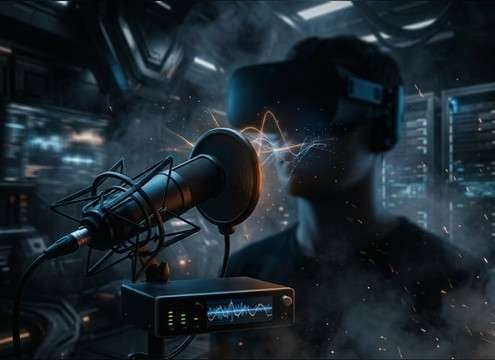 VR scene requiring close proximity breathing audio