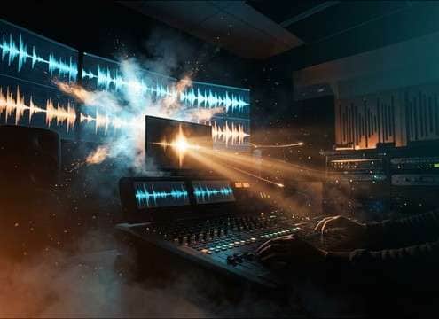 Trailer timeline with a short sob hit placed under music