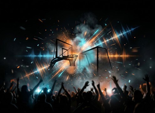 Woohoo cheer accent for sports highlight replay
