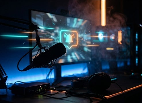 Streaming overlay with a short yeah alert sound