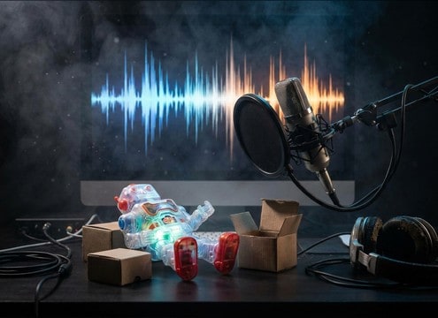 Soft yippee sound effect during toy unboxing reveal