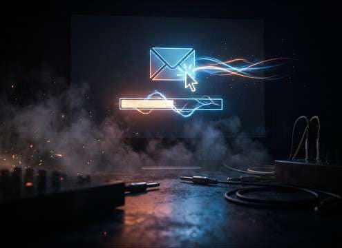 Screen recording tutorial with an email notification cue