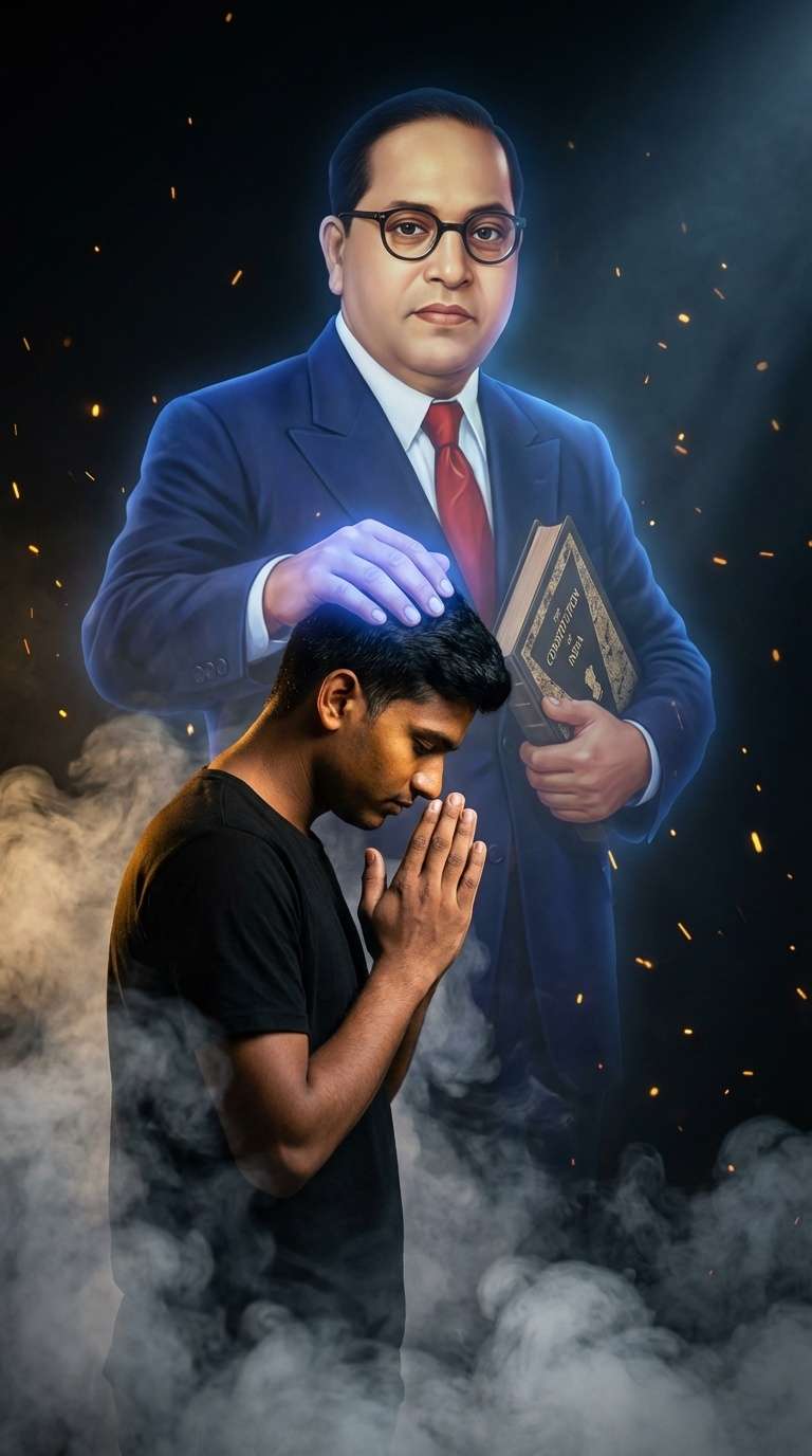 babasaheb ambedkar ai photo dark studio guardian blessing