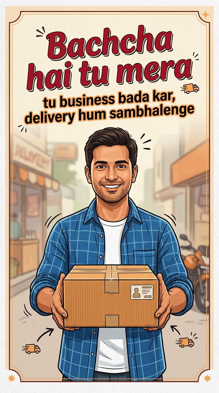 Baccha Hai Tu Mera delivery poster