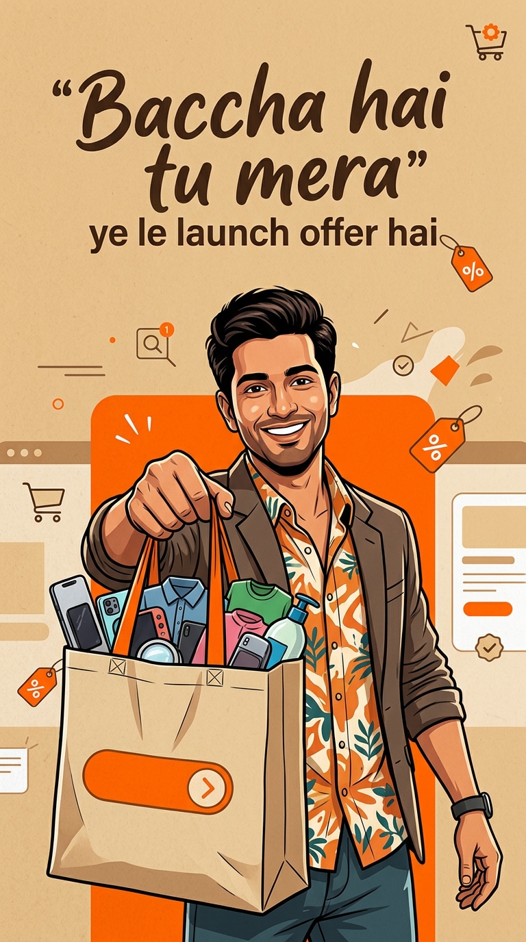 Baccha Hai Tu Mera ecommerce poster