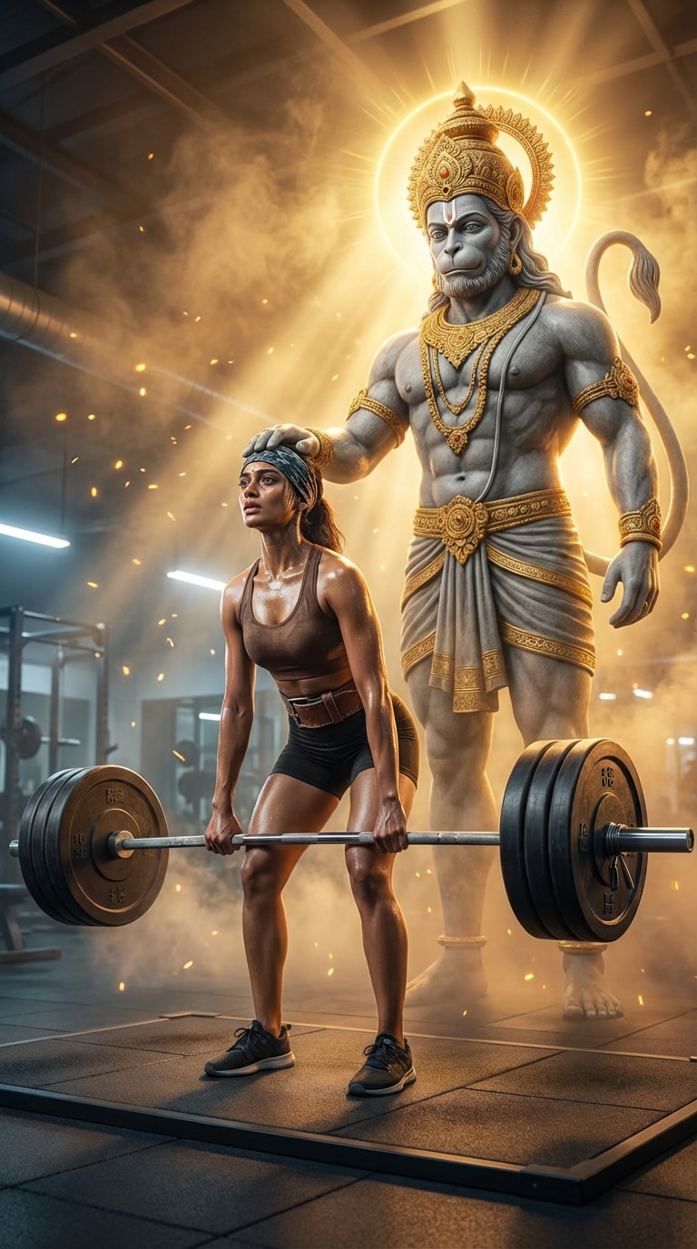 hanuman ji gym ai photo
