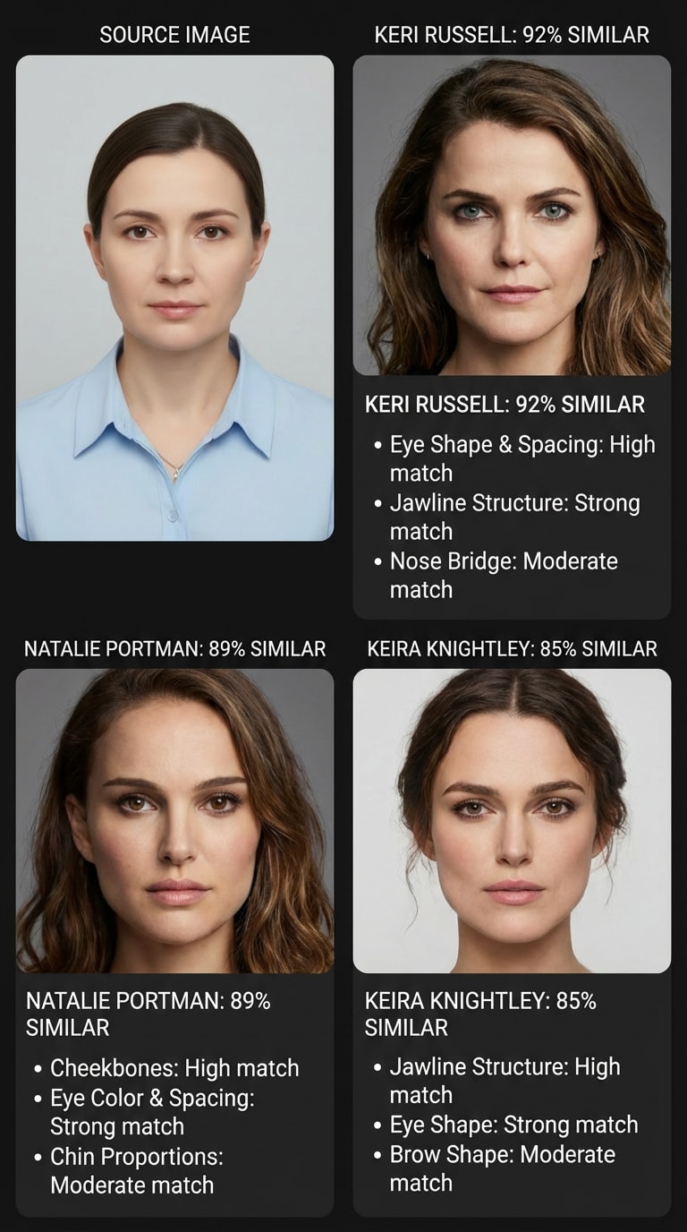 Celebrity lookalike result example 2