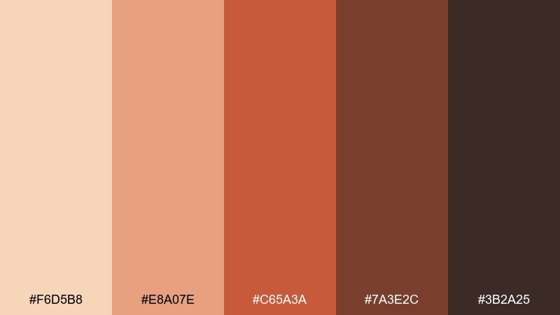 adobe sunrise color palette with hex codes