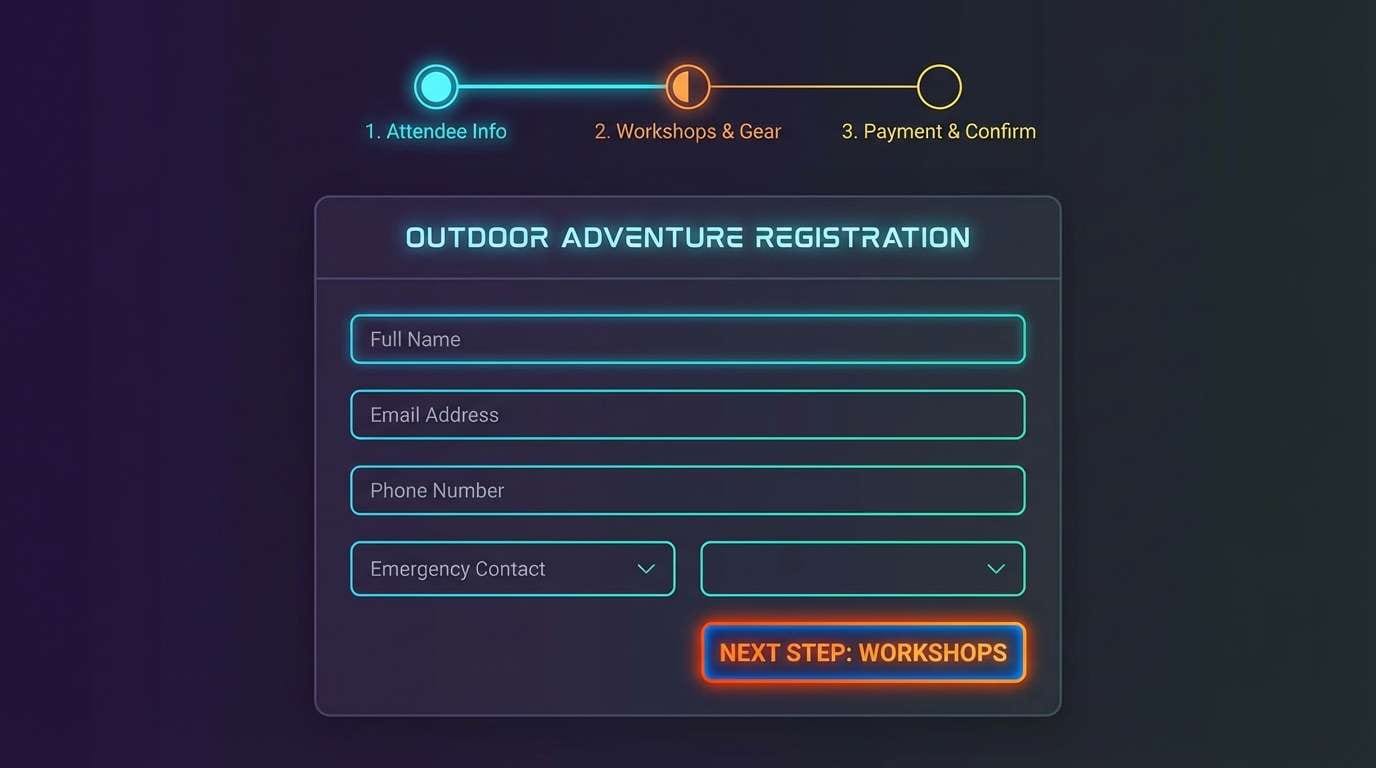 event registration ui