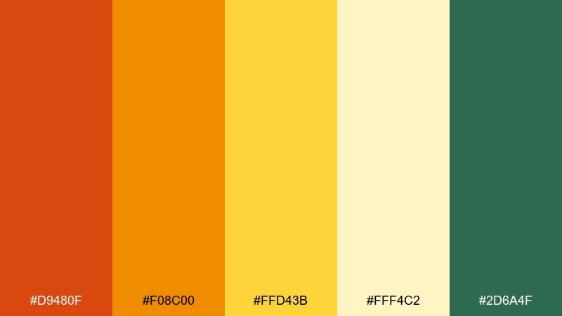 amber orchard color palette with hex codes