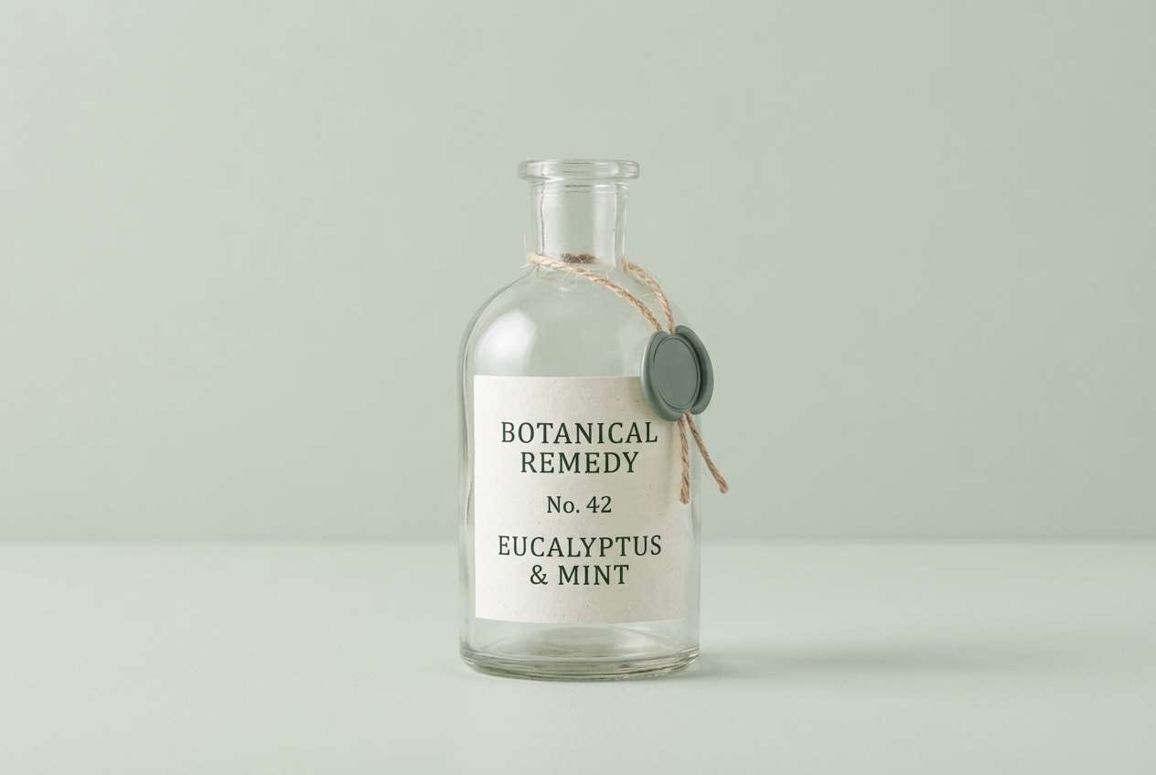 antique mint apothecary label