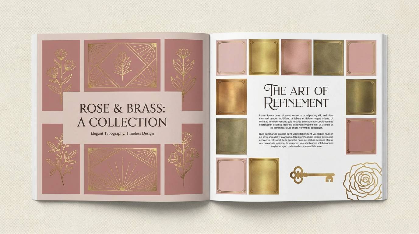 antique rose editorial layout