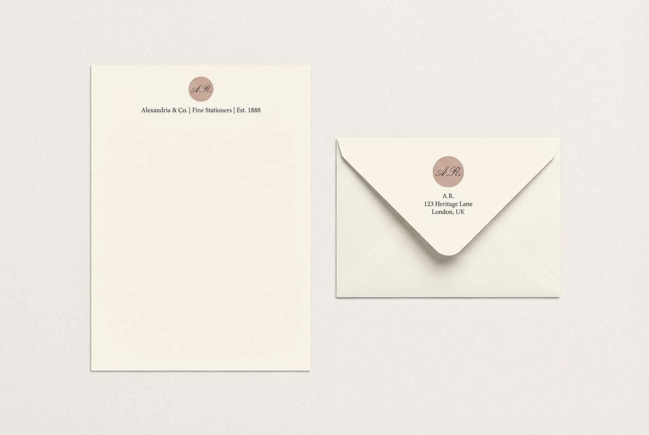 antique rose stationery set