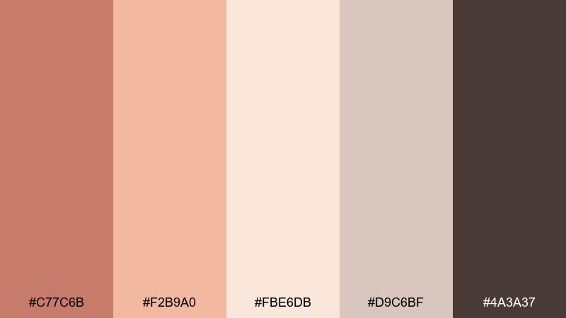 apricot alloy color palette with hex codes