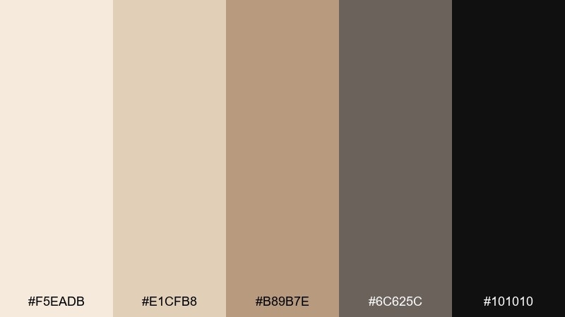 architect beige color palette with hex codes