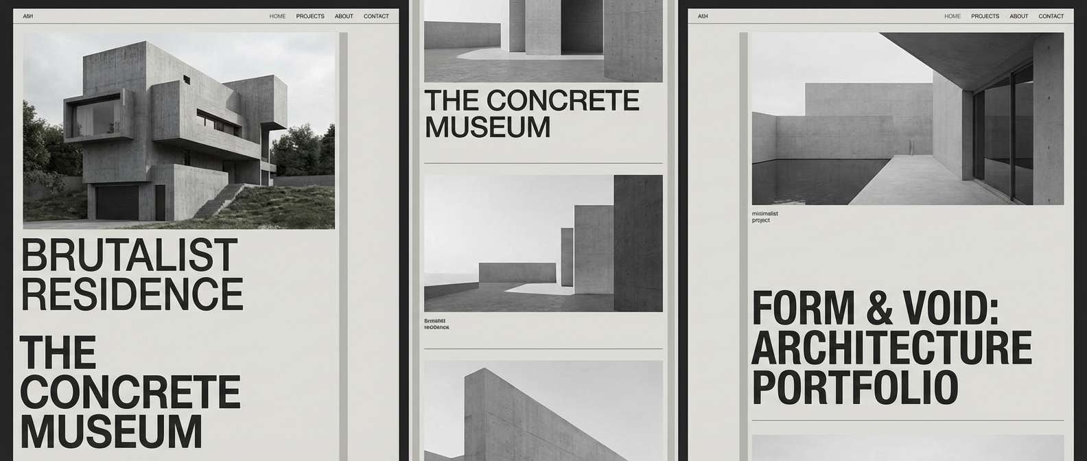 architecture portfolio ui layout