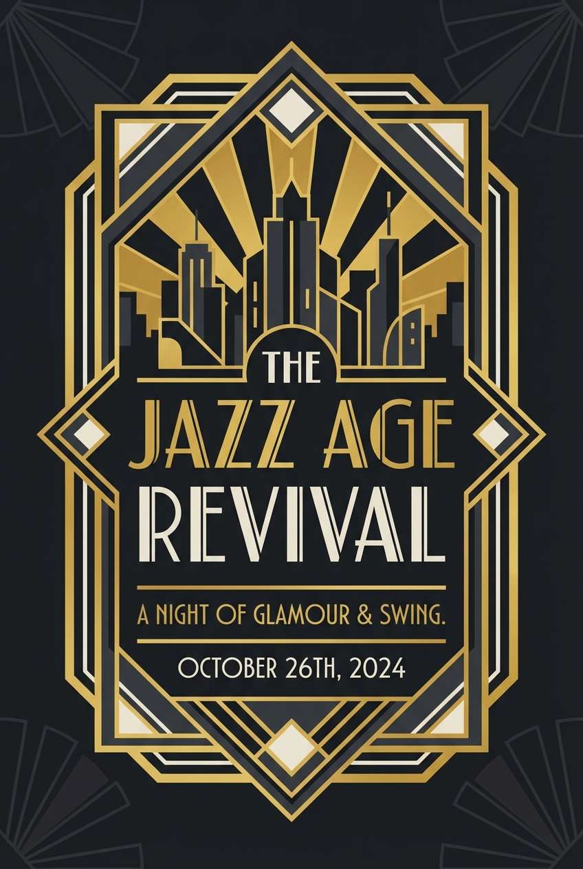 art deco event poster