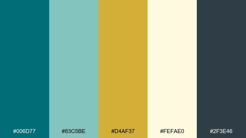 art deco marina color palette with hex codes