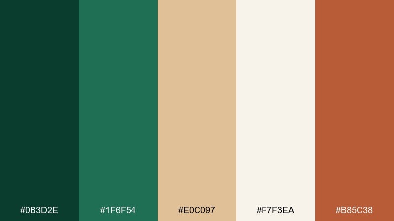 artisan soap packaging color palette with hex codes