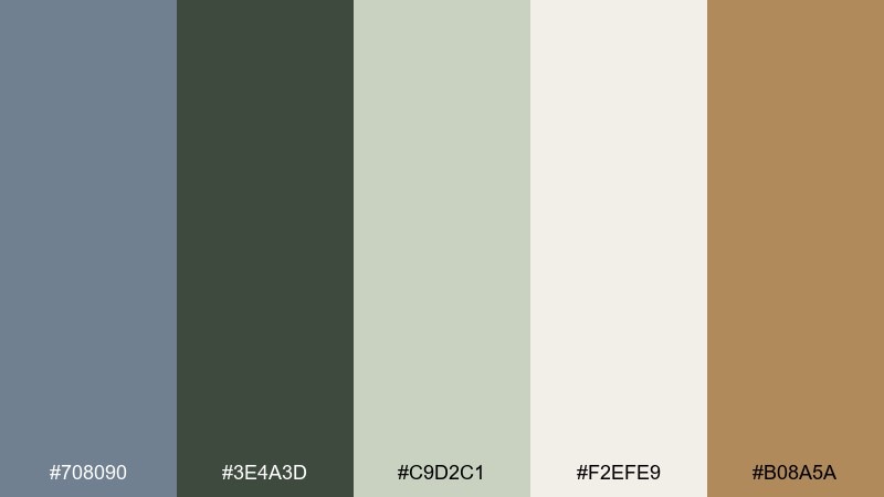 ashen sage studio color palette with hex codes