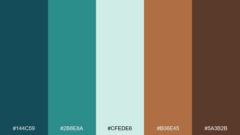autumn reef color palette with hex codes
